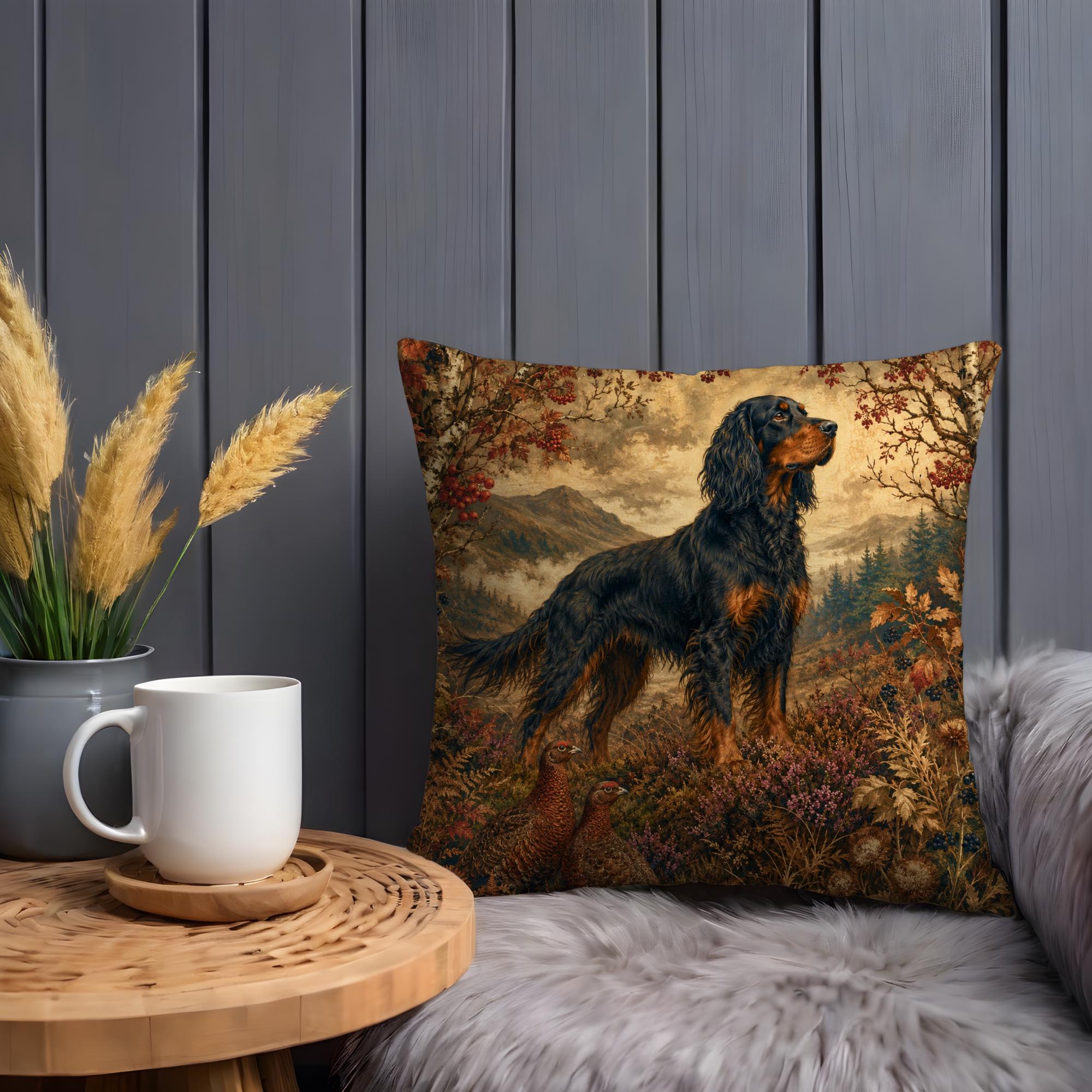 Gordon Setter Hunting Dog Pillow Cover - Image 3