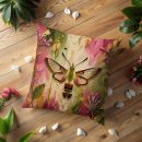 Golden Clearwing Moth Botanical Pillow Cover