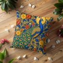 Royal Peacock and Pomegranate Pillow Cover