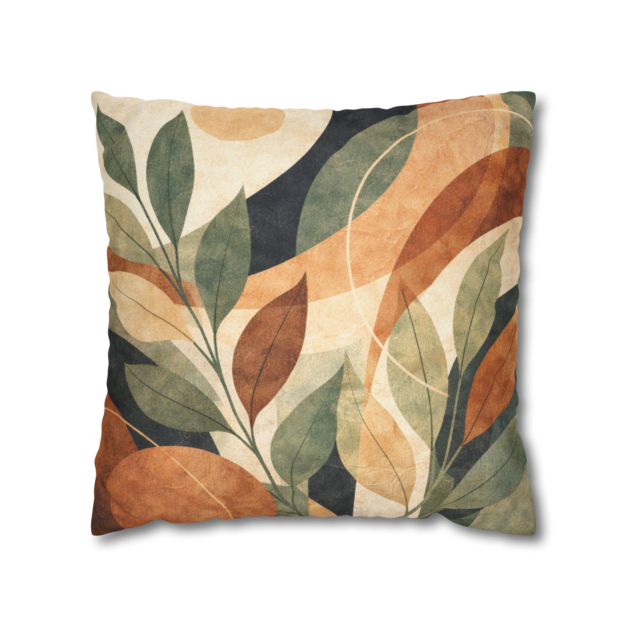 Mid-Century Abstract Botanical Pillow Cover - Image 3