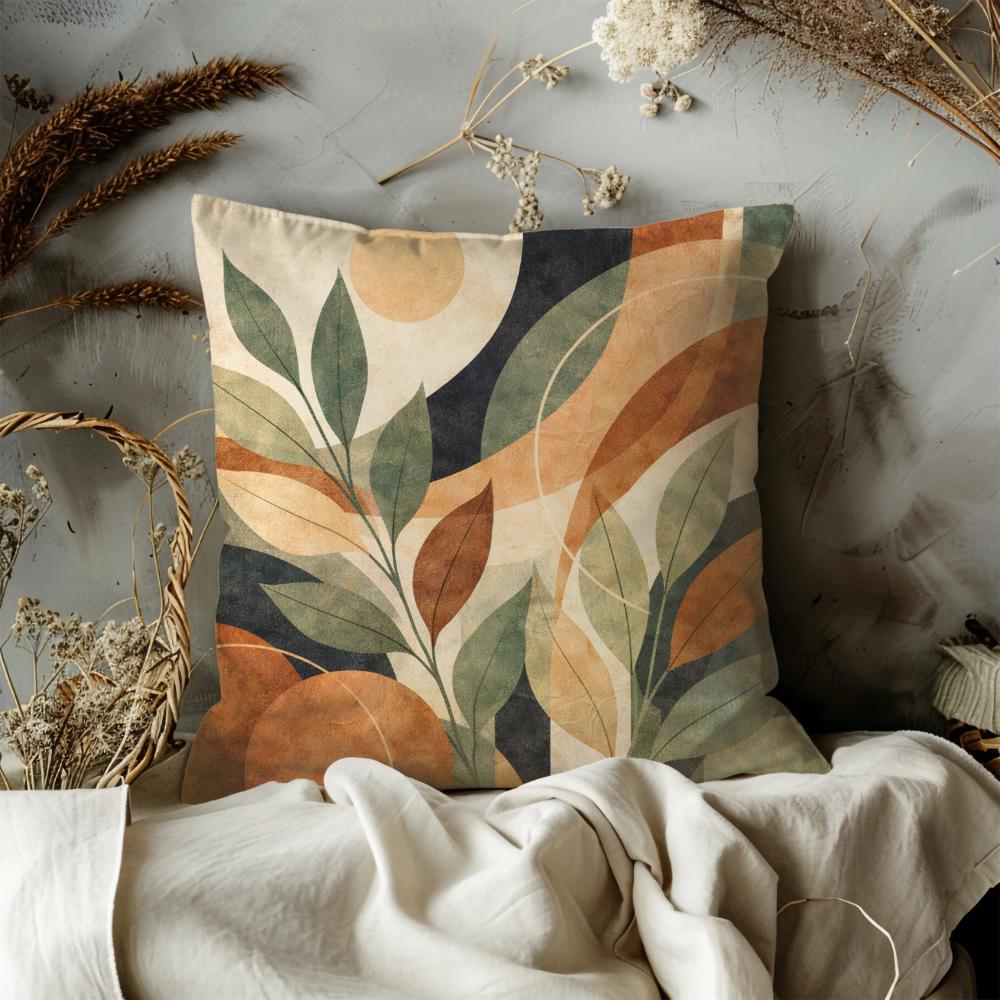 Mid-Century Abstract Botanical Pillow Cover - Image 6